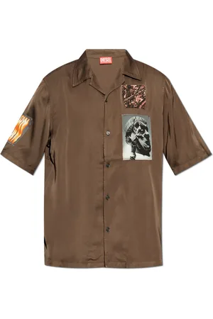 Diesel Herre, Skjorter, Brun, M