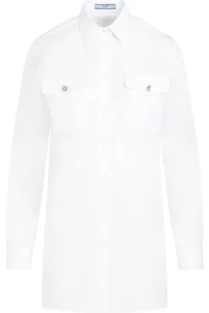Prada Dame, Bluser & Skjorter, Hvit, S