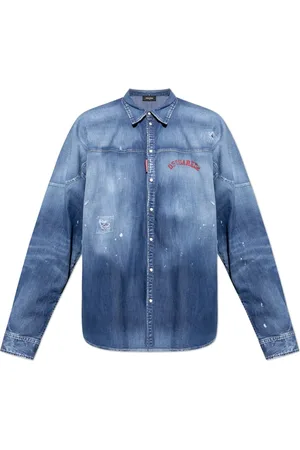 Dsquared2 Herre, Skjorter, Blå, S