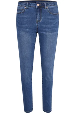 Kaffe Dame, Jeans, Blå, L