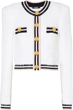Balmain Dame, Strikkevarer, Hvit, M