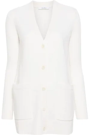 Max Mara Dame, Strikkevarer, Hvit, M