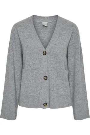 Y.A.S Dame, Strikkevarer, Grå, L