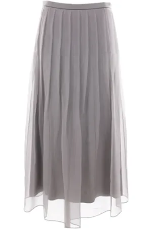 Brunello Cucinelli Dame, Skjørt, Grå, S