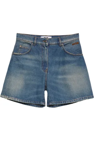 Msgm Dame, Shorts, Blå, 2XS