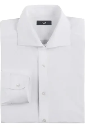 FAY Herre, Skjorter, Hvit, XL