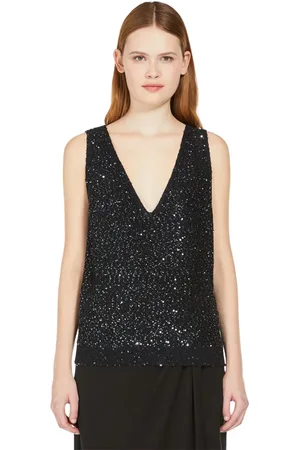 Max Mara Dame, Topper, Svart, S