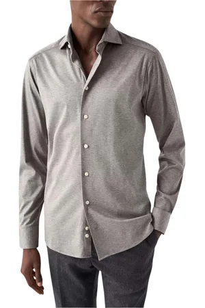Eton Herre, Skjorter, Grå, 3XL
