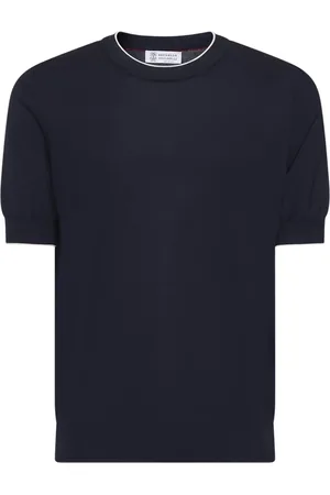 Brunello Cucinelli Herre, Strikkevarer, Blå, 2XL