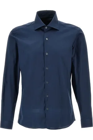 FAY Herre, Skjorter, Blå, 2XL