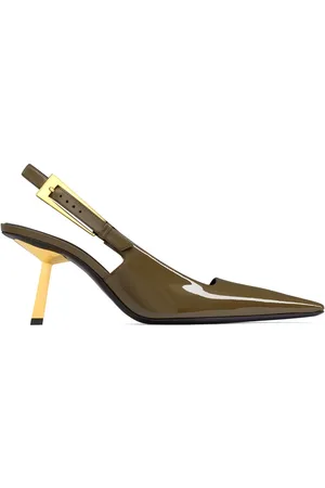 Saint Laurent Dame, Sko, Grønn, 38 1/2 EU