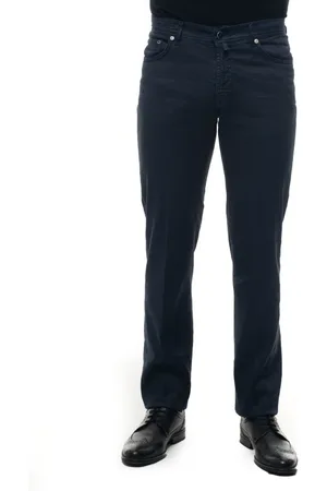 Kiton Herre, Bukser, Blå, W33