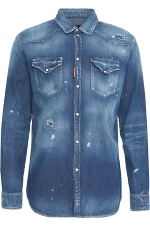 Dsquared2 Herre, Skjorter, Blå, L