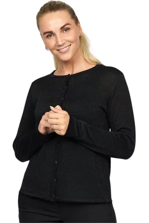 2-Biz Dame, Strikkevarer, Svart, XL