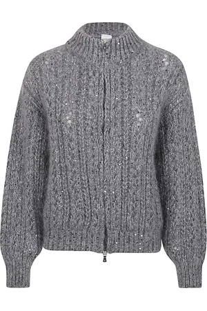 ELEVENTY Dame, Strikkevarer, Grå, S