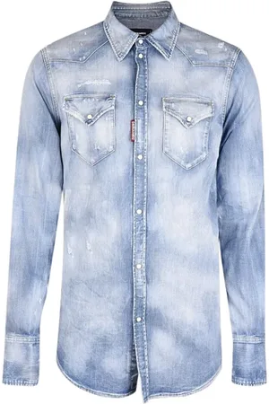 Dsquared2 Herre, Skjorter, Blå, S