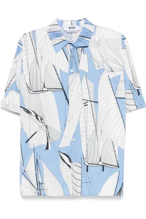 Msgm Herre, Skjorter, Blå, L