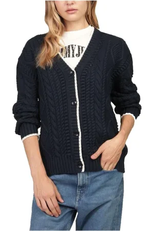 Tommy Hilfiger Dame, Strikkevarer, Blå, M