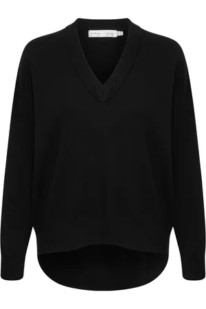 INWEAR Dame, Strikkevarer, Svart, XL