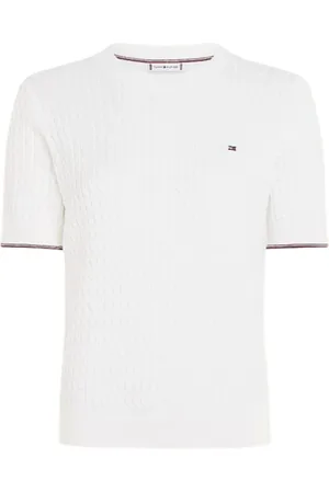 Tommy Hilfiger Dame, Strikkevarer, Hvit, S