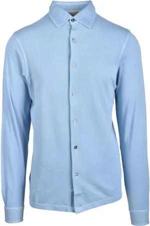 FILIPPO DE LAURENTIIS Herre, Skjorter, Blå, XL