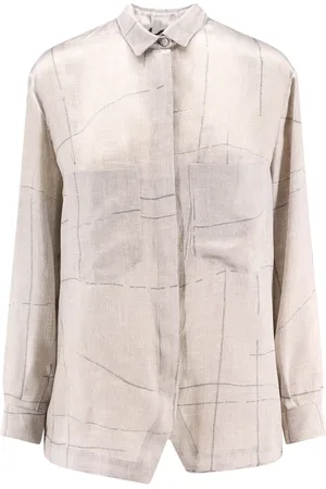 Giorgio Armani Dame, Bluser & Skjorter, Grå, S