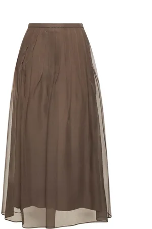 Brunello Cucinelli Dame, Skjørt, Brun, L