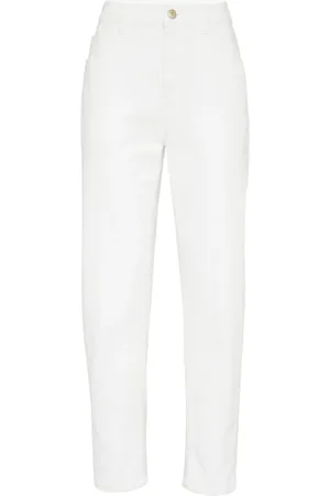 Brunello Cucinelli Dame, Bukser, Hvit, S