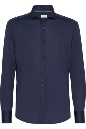 Brunello Cucinelli Herre, Skjorter, Blå, M