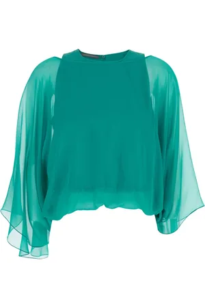 Alberta Ferretti Dame, Bluser & Skjorter, Grønn, S