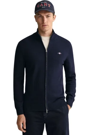 GANT Herre, Strikkevarer, Blå, 2XL