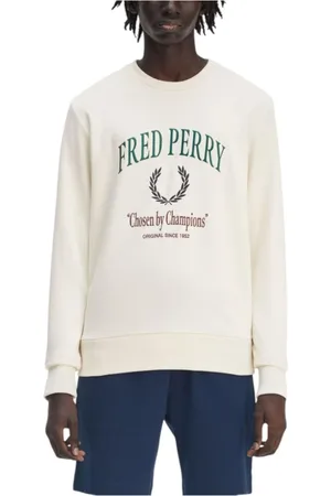 Fred Perry Herre, Gensere & Hettegensere, Hvit, M
