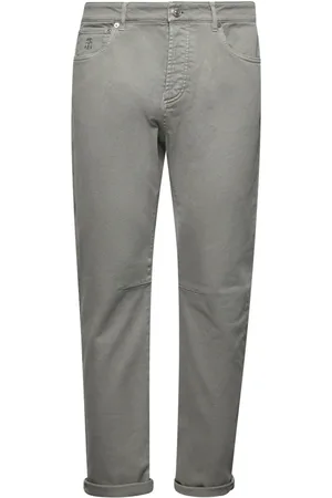 Brunello Cucinelli Herre, Jeans, Grå, 3XL