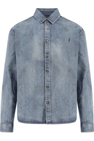 Saint Laurent Herre, Skjorter, Blå, XL