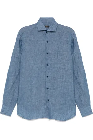 BARBA Herre, Skjorter, Blå, 3XL