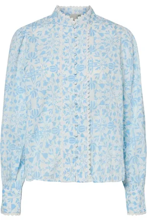 Y.A.S Dame, Bluser & Skjorter, Blå, XL
