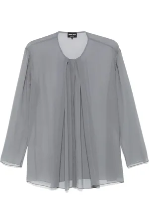 Giorgio Armani Dame, Bluser & Skjorter, Grå, S