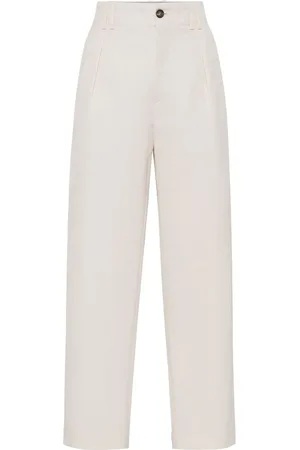 Brunello Cucinelli Dame, Bukser, Hvit, L