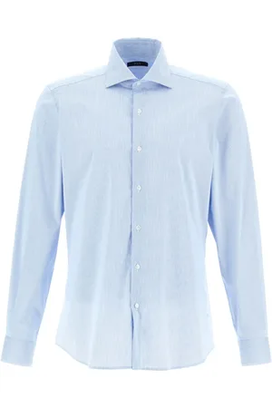FAY Herre, Skjorter, Blå, 2XL