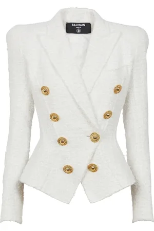 Balmain Dame, Jakker, Hvit, M