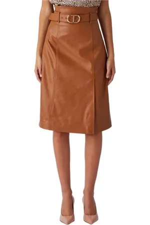 Twin-Set Dame, Skjørt, Brun, S