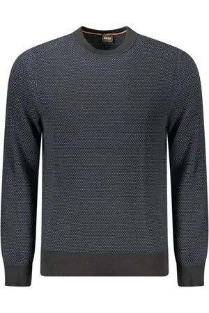 HUGO BOSS Herre, Strikkevarer, Svart, M