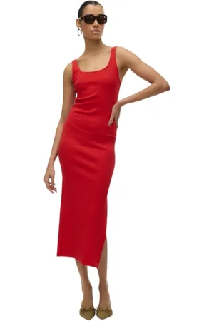 VERO MODA Dame, Kjoler, Rød, XL