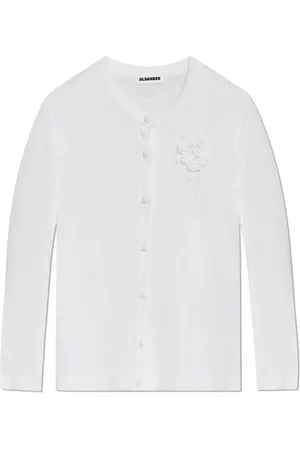 Jil Sander Dame, Strikkevarer, Hvit, M