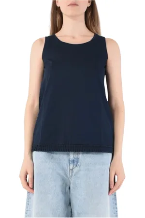 Max Mara Dame, Topper, Blå, S