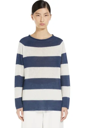 Max Mara Dame, Strikkevarer, Blå, L