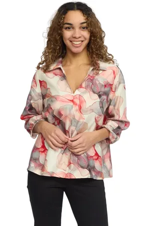 2-Biz Dame, Bluser & Skjorter, Grå, 2XL
