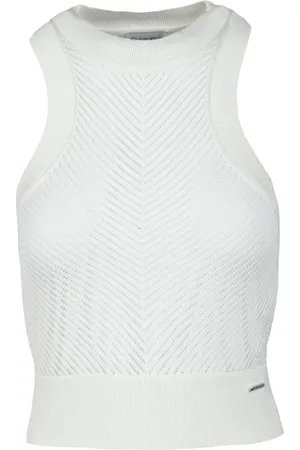 Calvin Klein Dame, Topper, Hvit, M