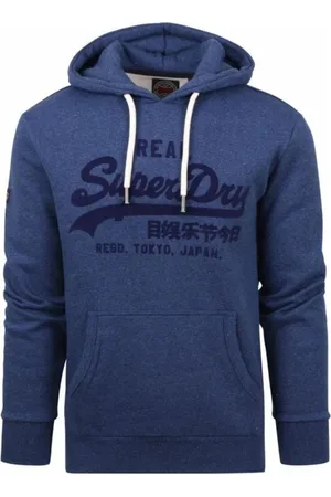 Superdry Herre, Gensere & Hettegensere, Blå, S