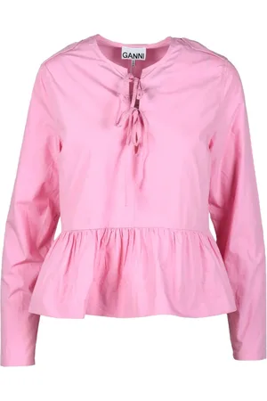 Ganni Dame, Bluser & Skjorter, Rosa, XL